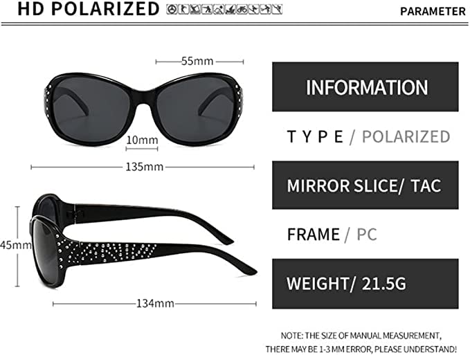Polarized Sunglasses Women Sunglasses UV400 Sunglasses With Rhinestone Sun Glasses Female4