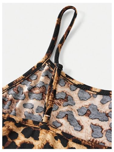 Image of Floerns Girl's Camo Print Camisole Top Spaghetti Strap Slim Fit Cami Tank Top