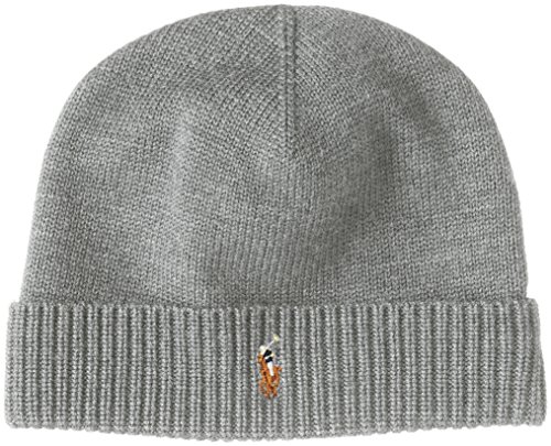 Polo Ralph Lauren Men's Beanie Watch Cap Merino Wool Grey