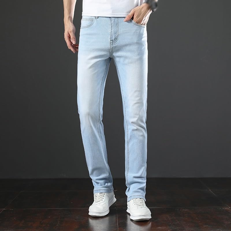 Basic Jeans Business Straight Leg Regular Stretch Jeans Spring and Fall Jeans(36)3