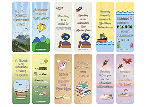 Book Adventure Bookmarks Creanoso lot de 30 marque-pages pour recompense scolaire et cadeaux