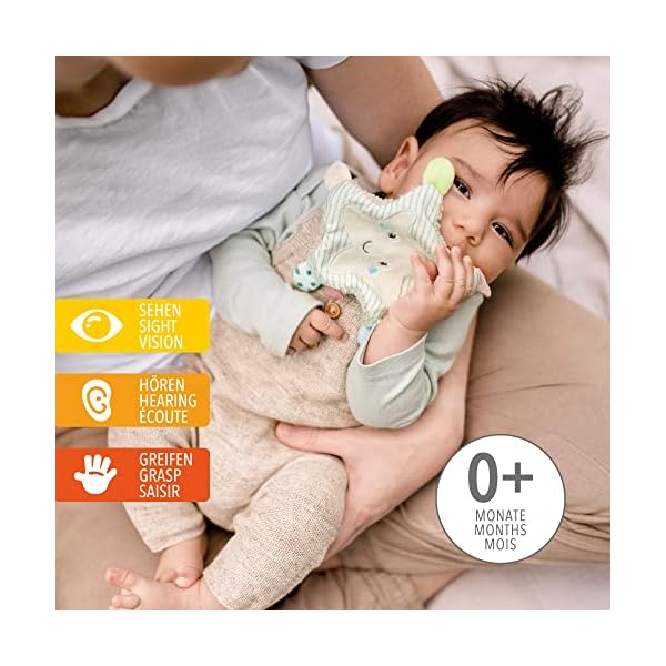 Fehn Knister Seestern – Activity Baby Raschel Spielzeug zum Greifen und Spielen - Activity-Rascheltier Babyspielzeug - Motorikspielzeug & Knisterspielzeug für Babys und Kleinkinder ab 0+ Monaten – Bild 3