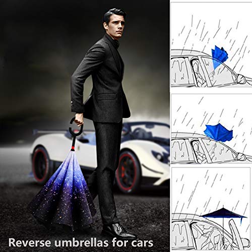 Image of SIEPASA Automatic Open Close Compact Travel Umbrella with Wind Vent Umbrella big size Lightweight Windproof Folding for men Women