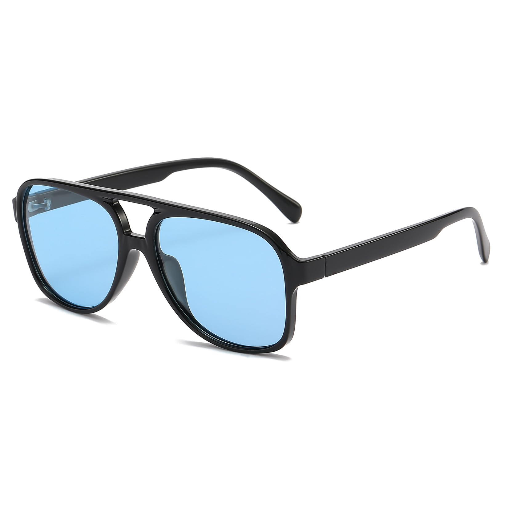 JCTAIFOO Polarisierte Sonnenbrille für Herren Damen, Vintage Runde große Rahmen, Retro UV400 Quadratische Brillen