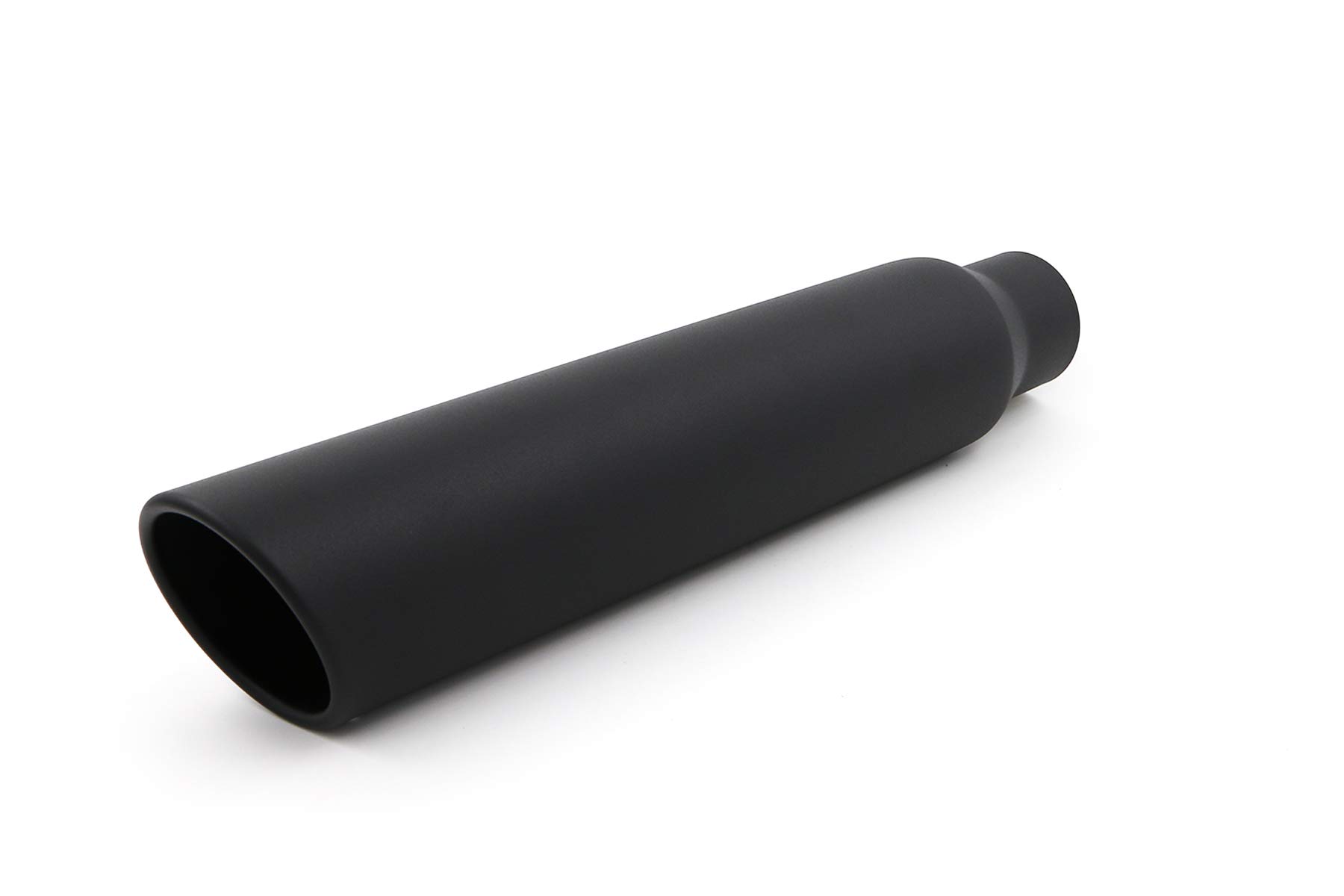 RP Remarkable Power, 2.5" Inlet 3.5" Outlet 18" Long Stainless Steel Rolled Edge Exhaust Tip Black