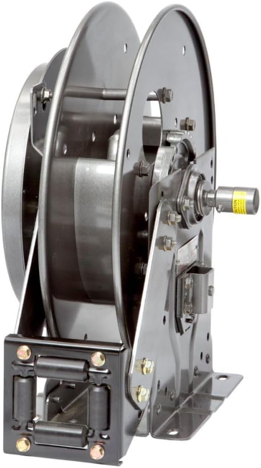 N716-19-20-10.5J Series N700 Spring Retractable Air, Water or Oil Hose Reel, 1/2" x 50' Hose Capacity 3000 PSI, Heavy Gauge Steel with Graphite Color Paint, Hose Not Included, Made in USA
