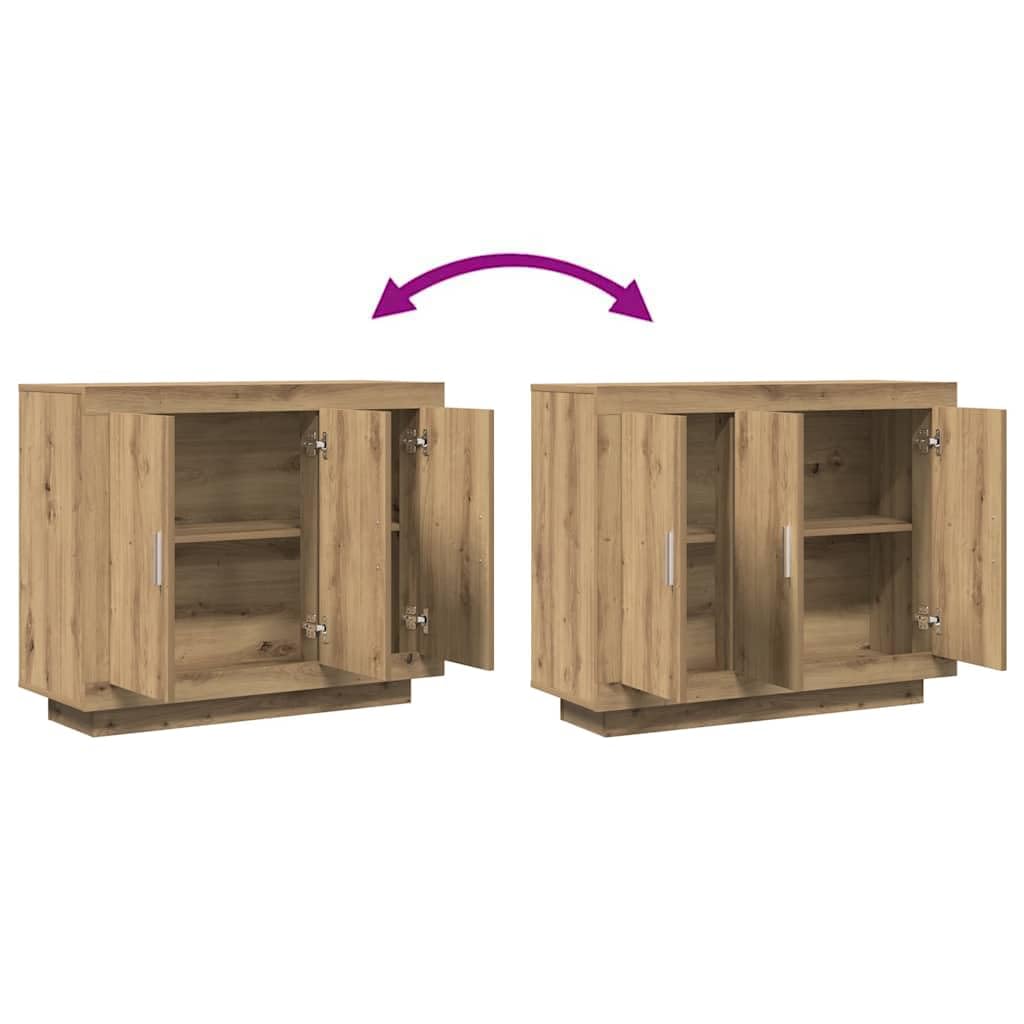 vidaXL Aparador de Madera de ingeniería Roble Artisan 92x35x75 cm