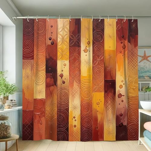 Rideau de douche en spirale moderne au design géométrique haut de gamme