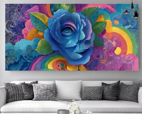 Peinture Diamant 5D Oeil Coloré pour Décoration Maison Salon Moderne