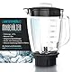 Arendo Standmixer Edelstahl 1400 Watt 24.000 U min inkl 1,75 l Glasbehälter Messbecher, kugelgelagertes Edelstahlmesser 6-flügelig, Crush, Smoothie, Impulsfunktion, 30 Leistungsstufen, 60 ml