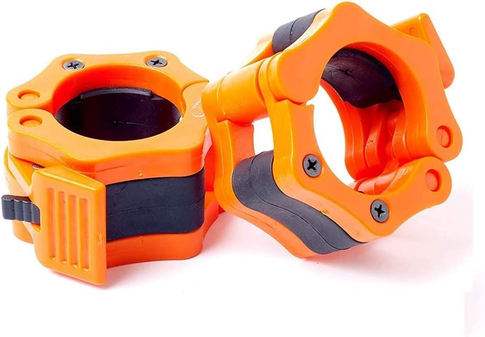 ChicAbode 1 Pair Olympic Barbell Clamps, Quick Release Locking, Weight Bar Plate Locks Collar Clips for Workout Weightlifting Fitness Training, Fit 2 Inch Barbell for Weightlifting