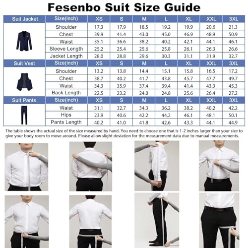 Men's 2 Piece Suit Blazer Pants with Tie Champagne Suit for Men Tuxedo S - image 3