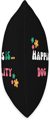 Miniatura 2 de Lover-Groovy Happiness is Dog Agility Throw Pillow, 16x16, Multicolor