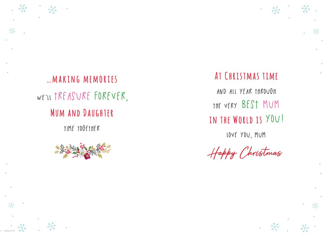 Piccadilly Weihnachtskarte 'Mum' Mit Foto-Motiv – 22,9 X 15,2 Cm Mit Umschlag
