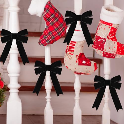 Image of Tsorode 10 Yards Black Velvet Ribbon 1 Inch for Christmas Tree,Velvet Christmas Ribbon for Gift Wrapping Crafts Bow Wreath Holiday Decorations (Black, 1 inch-10 Yard)