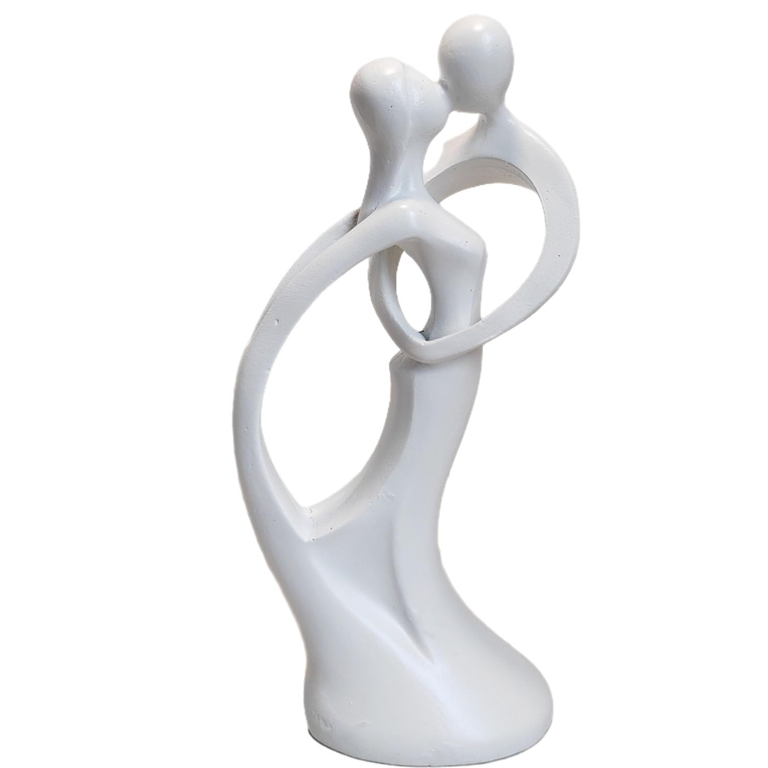 PIGPIGFLY Estatua de Pareja,Centro de Mesa Decorativo Salon,Escultura Abstracta, Decoración de Estantería,Figuras Decorativas,Decoracion Hogar,Decoracion Mesa Comedor（Blanco）