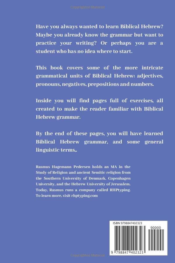 Miniatura 2 de Biblical Hebrew Grammar Workbook Adjectives, Pronouns, Negatives and more. (Biblical Hebrew for Beginners)