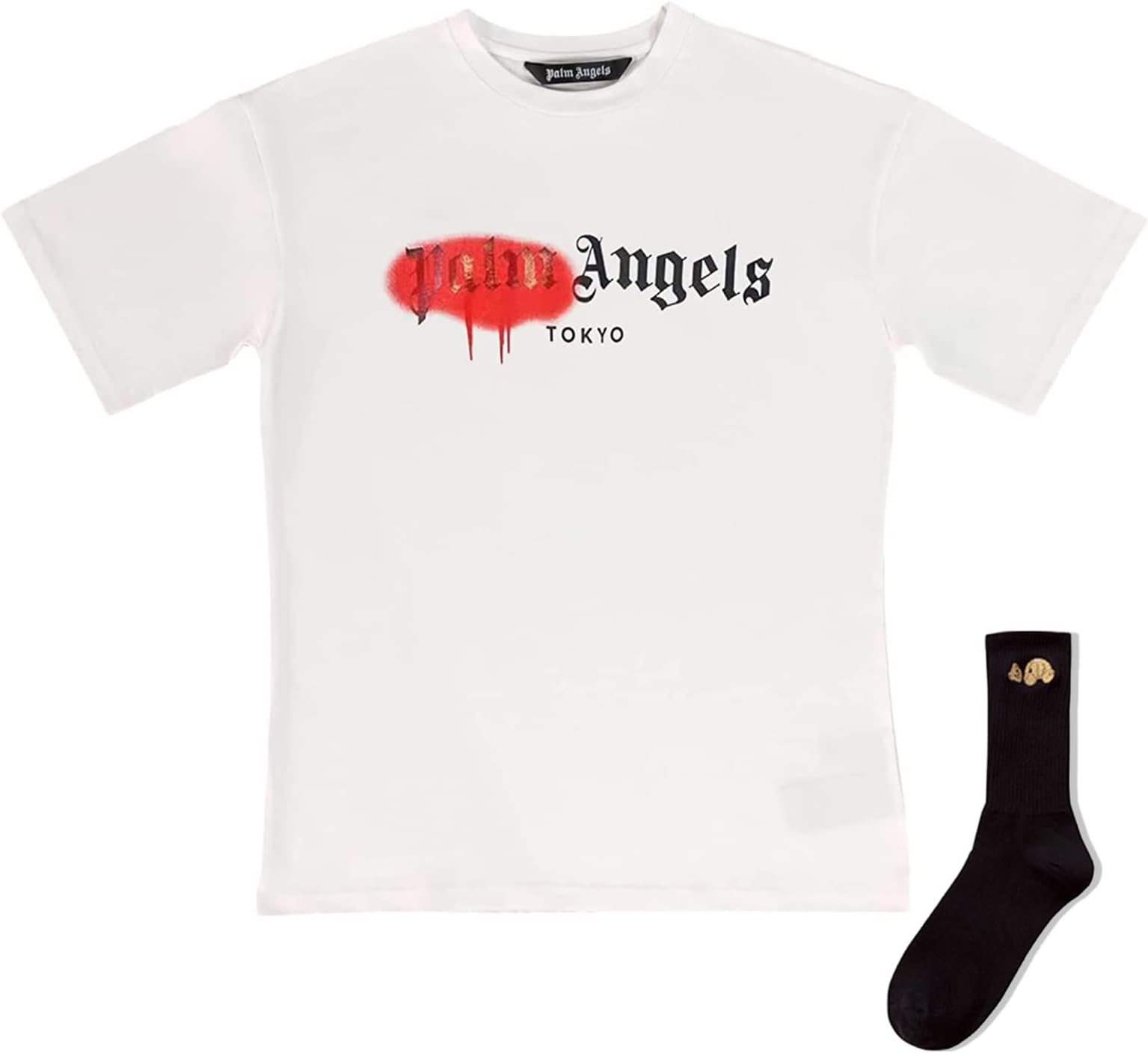 ZOFTIGBig V City Name Short Sleeve, Angels Hip hop Rap Fashion Tide Sports T-Shirt, Cotton Palm Short Sleeve, Couples Angels Shirt-L