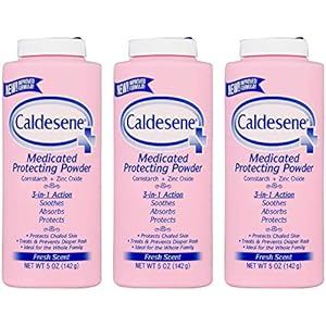 Caldesene Medicated Protecting Powder with Zinc Oxide & Cornstarch-Talc Free, 5 oz | Pack of 3