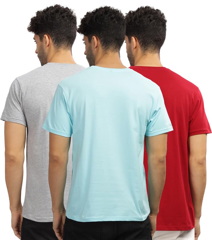 Image of XENOVAURBAN Unisex Regular Cotton Combo of 3 Solid Color Tshirt