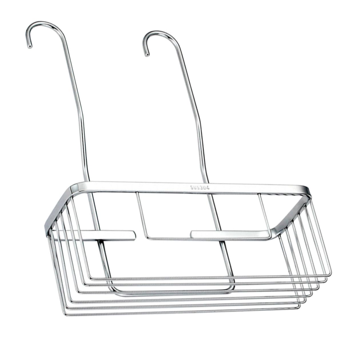YARNOW Soporte de Almacenamiento para Baño y Cocina en Acero Inoxidable, Estante Colgante de Ducha Diseño Minimalista, Resistente Deformación y Fácil de Limpiar, Acabado en Plata