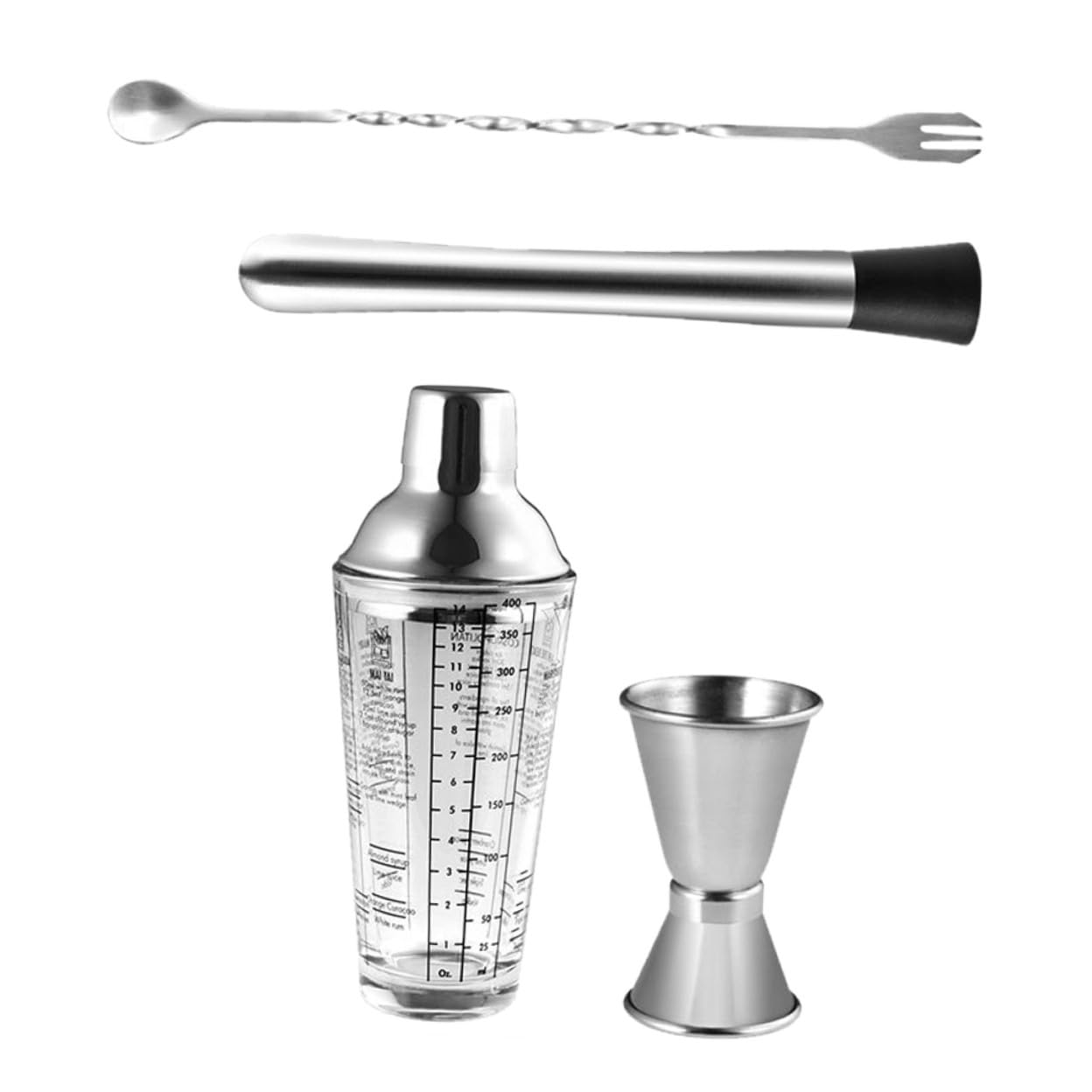 Shaker Cocktail in Acciaio Resistente Attrezzatura Barman Professionale per Aperitivi e Mixology