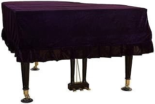J&C Grand Piano Cover 220G Thicker Pleuche Cloth Golden Velvet 5ft 5.5ft 5â€™8ft 6ft 6.8ft 7.5ft 8 ft Dust-proof Anti-static Universal Covers Violet Purple (S: 170-180cm /5.5 -5.9ft)