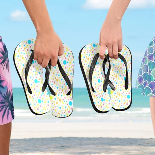 STAYTOP Color Circular Wave Point Flip Flops Sandals of Men's & Women's,Sandals Beach Slippers Shower Slides4