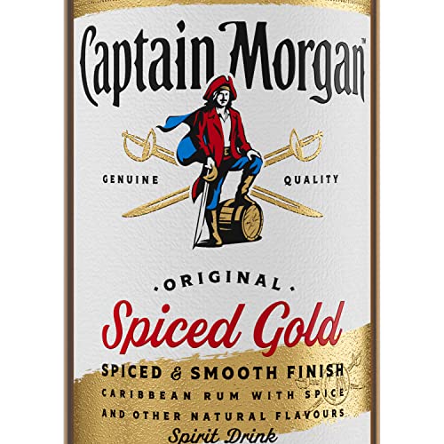 Captain Morgan Original Spiced Gold | 35% vol | 1L | Caribbean Rum Based Spirit Drink with Spice | Vanilla & Brown Sugar Flavours - Image 2