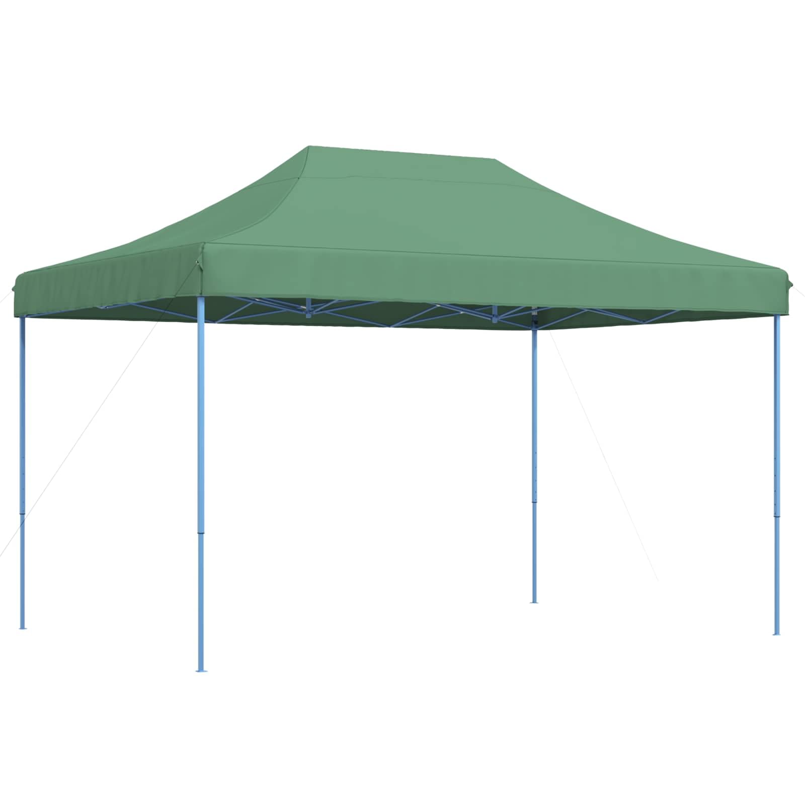 Namiot imprezowy, zielony, z wytrzymałego materiału Oxford, 279 x 410 x 315 cm, z malowaną proszkowo stalową ramą, składany, do ogrodu, na taras, kemping, wesele, imprezy na świeżym powietrzu