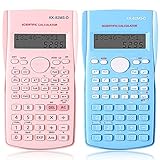 Contenido del paquete: hay 2 calculadoras científicas gráficas en un paquete en total, incluyendo rosa y azul, estos colores vibrantes se distinguen de los colores ordinarios; además, una gran cantidad puede satisfacer tus necesidades de compartir con tus compañeros de clase de tus hijos o para ti mismo