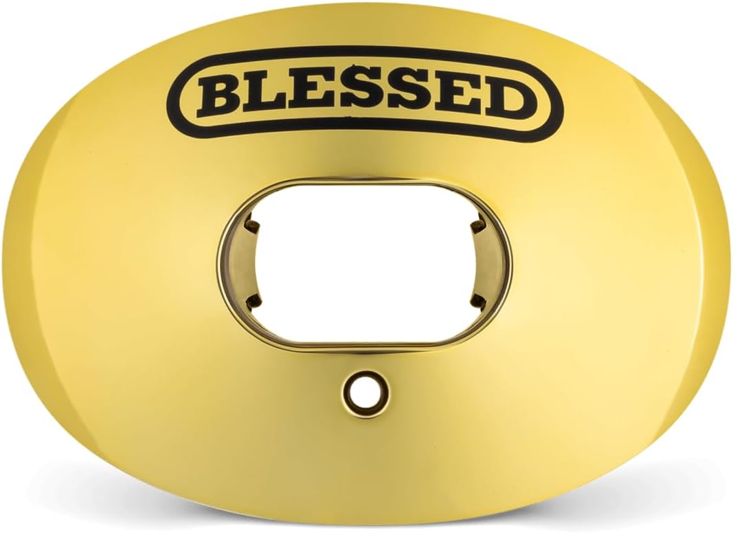 Battle Blessed Chrome Oxygen Football Mouthguard - Chrome Gold.
