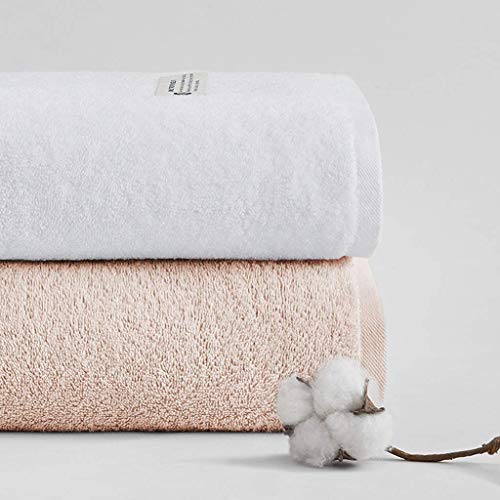 Serviettes de bain absorbantes séchage rapide coton 2 pièces blanc