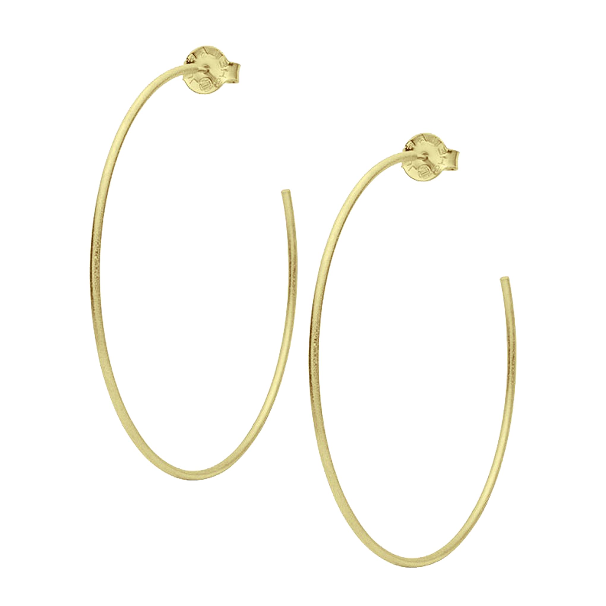 Sheila FajlThin Jillian Large Hoop Earrings in 18k Brushed Gold Plated