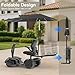 Tredre Mobility Scooter Rear Basket & Sunshade Canopy Set, Heavy-Duty Foldable Basket + Adjustable Height Umbrella, Fits 1