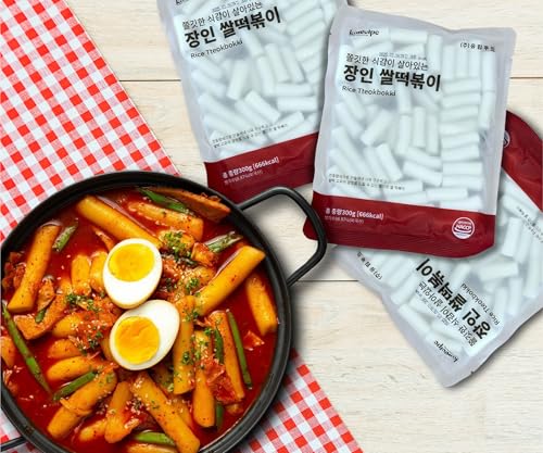 Korecipe Meister Reiskuchen | 300g - 3er Set | Vielseitig für Tteokbokki, Suppen und Stir-fry | Perfekt für kreative koreanische Küche | Ideal als Snack oder Hauptgericht