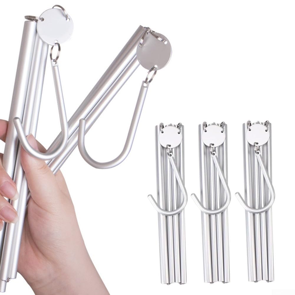 Kompakte Reise-Kleiderbügel, 3er-Set, Aluminium, faltbar, platzsparend und schützend auf Reisen