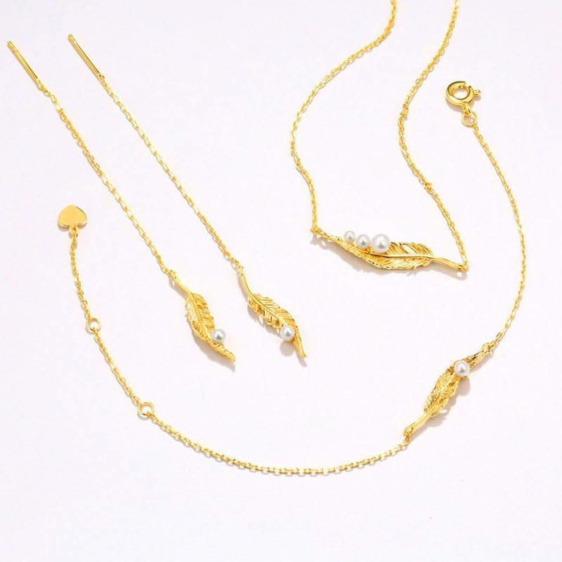 14K Solid Gold over S925 Hollow Bellflower Pearl Earrings for Women, Vintage Removable DIY Combination Drop Earrings, Elegant Jewelry Accessory - Image 4