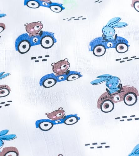 Image of YUV Baby Girls & Boys 100% Cotton Muslin Jabla Printed Snap Button T-Shirts, Pack of 5