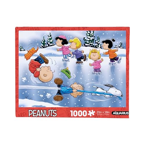 Aquarius Charlie Brown Christmas Skating Puzzle (1000 Piece Jigsaw Puzzle) - Glare Free - Precision Fit - Virtually No Puzzle Dust - Officially...