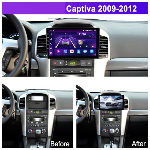 Estéreo de pantalla 9'' con Android 15.0 y procesador DSP para Captiva 06-12 2