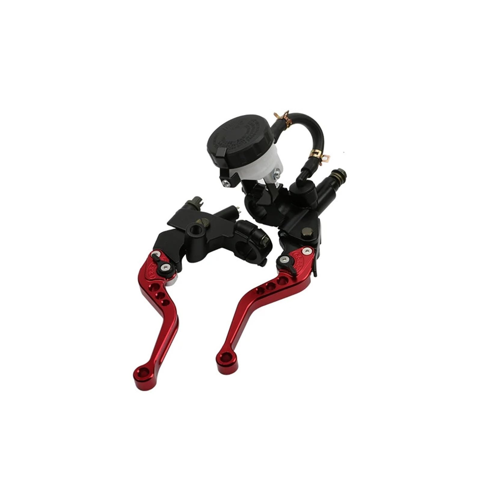 Hxjthbvcf Red Motorcyle Universal 7/8" 22Mm Cnc Aluminum Motorcycle Adjustable Clutch Brake Pump Lever Hydraulic Master Cylinder For 250Cc-500(Red)