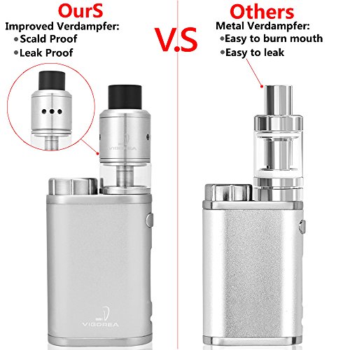 Vigorea neue E Zigarette 75W Starterset 2200mAh,TC (Temperaturregelung) Box Mod, 0.2ohm Verdampfer, 4ml Tank… – Bild 3