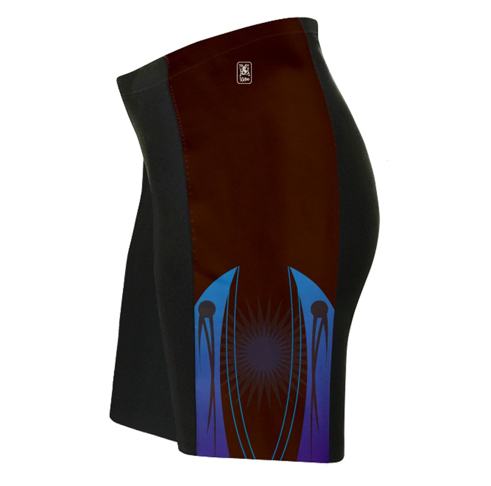 Cafe Color Splash Cycling Shorts for Men - Size 3XL Black