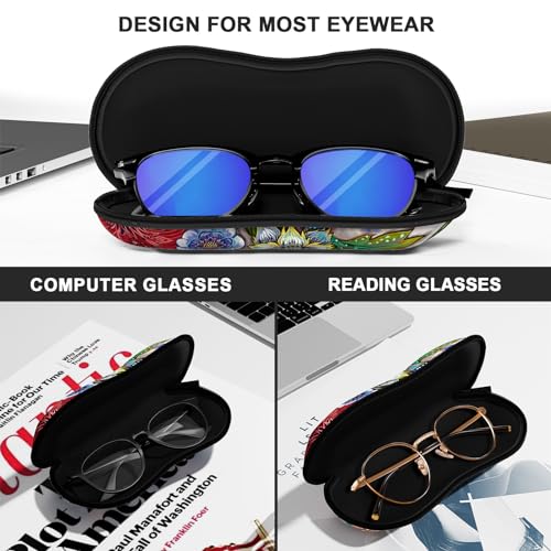 Image of Sunglasses Soft Case, Ultra Light Portable Neoprene Zipper Glasses Case for Men Women