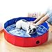 Galapara Piscina Plegable para Perros, Bañera Plegable de Mascotas Baño Portátil para...