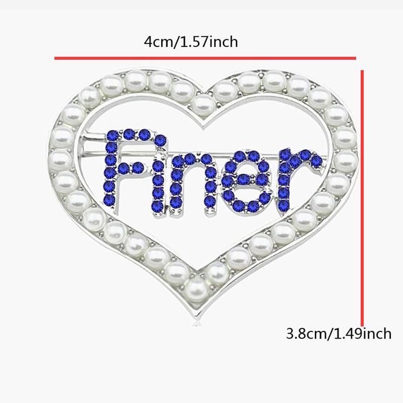 Image of Sorority Silver Soror Heart Letters Finer Brooch Zeta Greek Society Jewelry For Women