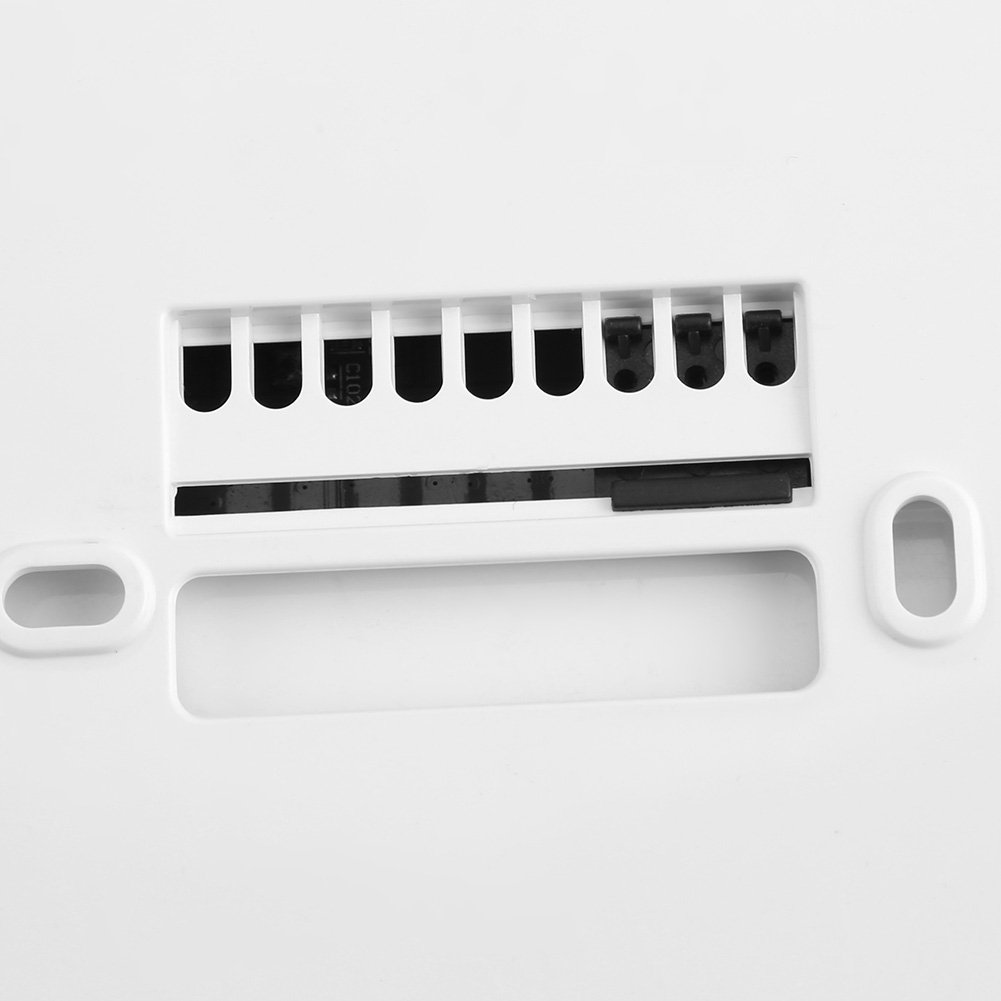 Termostato programable Digital, Termostato Digital de Pared programable Controlador de Temperatura para Sistema de calefacción de Caldera suspendido 2 Pilas AA de 1,5 V (no Incluidas)(Blanco)