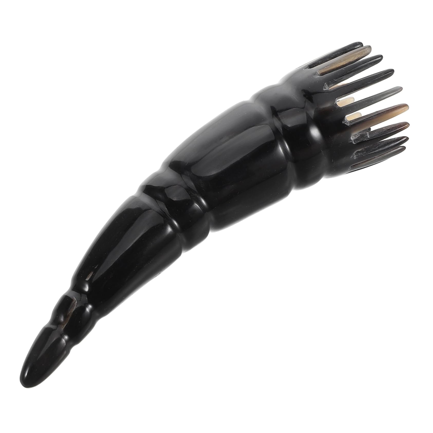 Ipetboom Head Comb Buffalo Horn Massager Natural Material Static- Hair Smoothing Tool