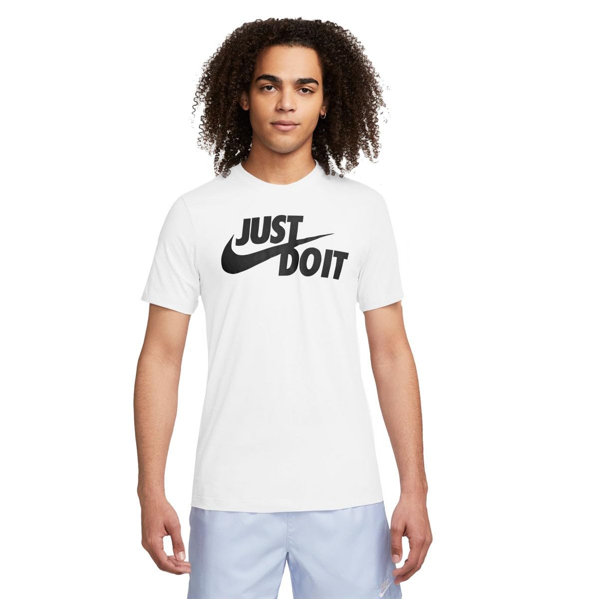 Nsw Tee Just Do It Swoosh for mens , Black(White/Black100) , L